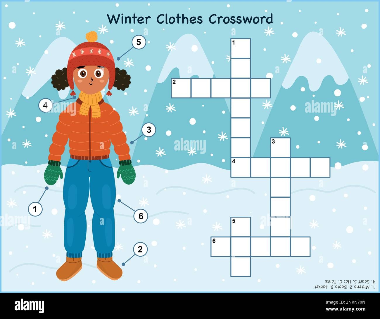 Winter Clothes Crossword Puzzle For Kids Educational Game With Cute Girl Stock Vector Image Art Alamy Winter Clothes Crossword Puzzle For Kids Educational Game With Cute Girl Stock Vector Image Art Alamy