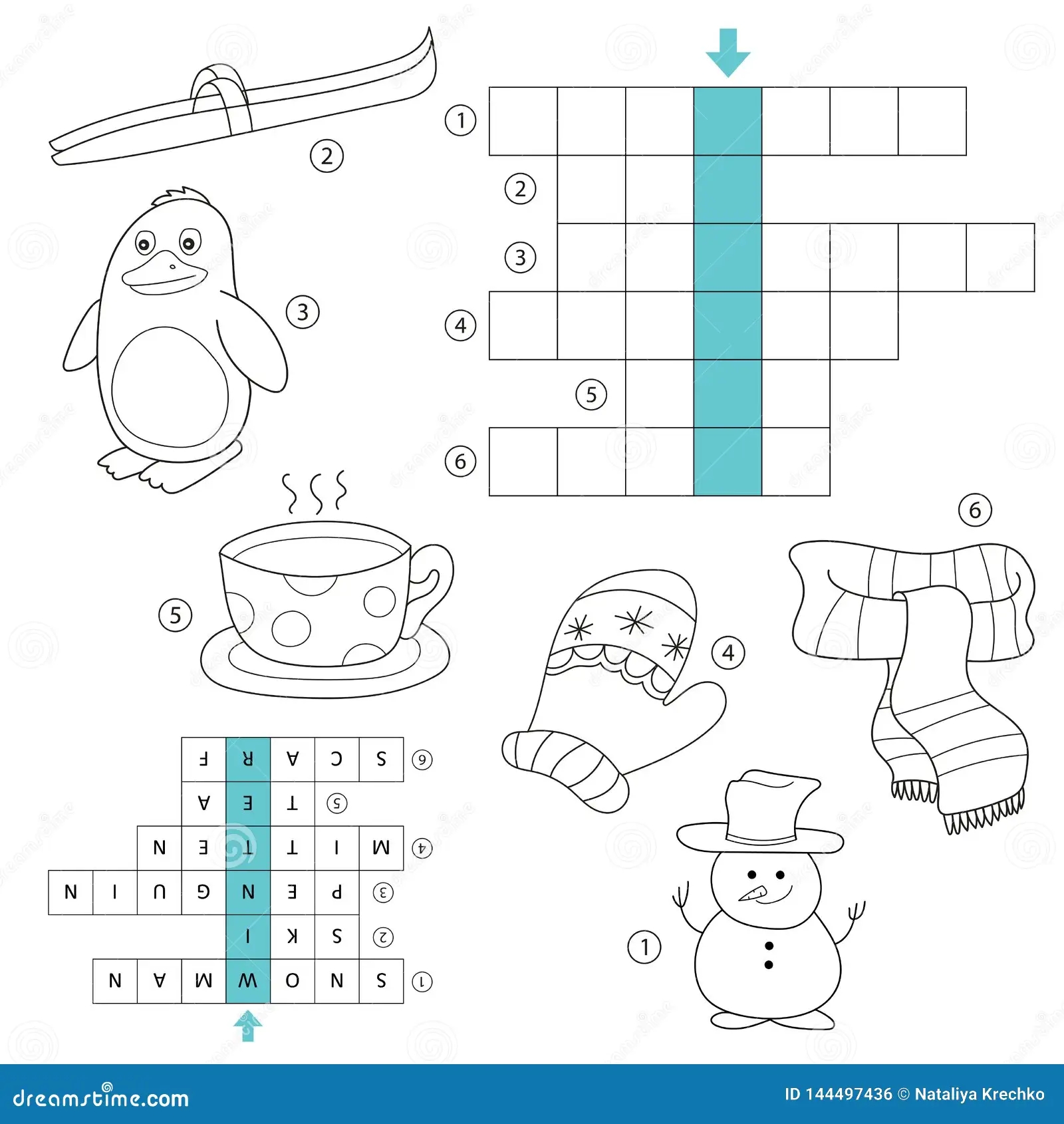 Winter Crossword For Kids Task And Answer Stock Vector Illustration Of Number Logic 144497436 Winter Crossword For Kids Task And Answer Stock Vector Illustration Of Number Logic 144497436