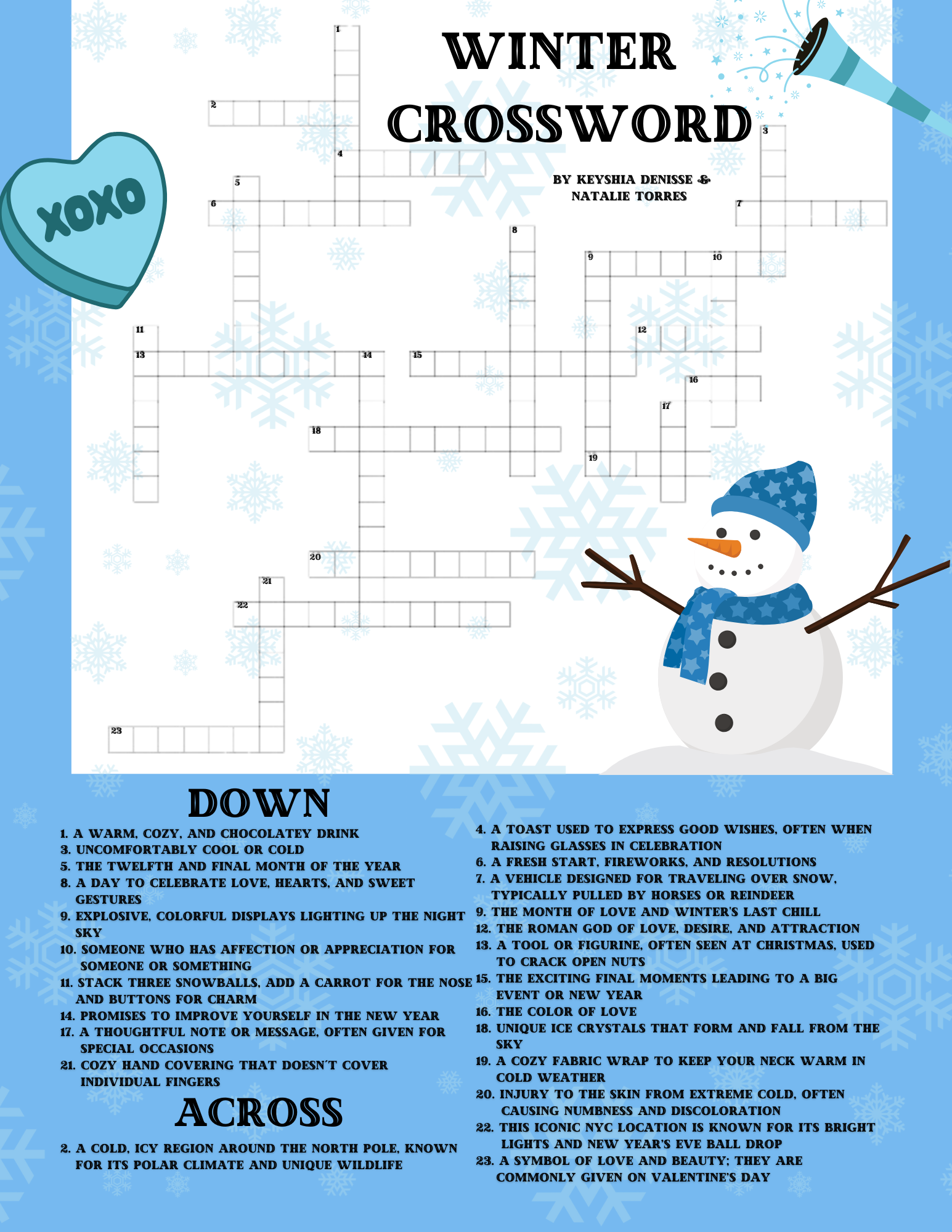 Winter Crossword Sword Shield Winter Crossword Sword Shield