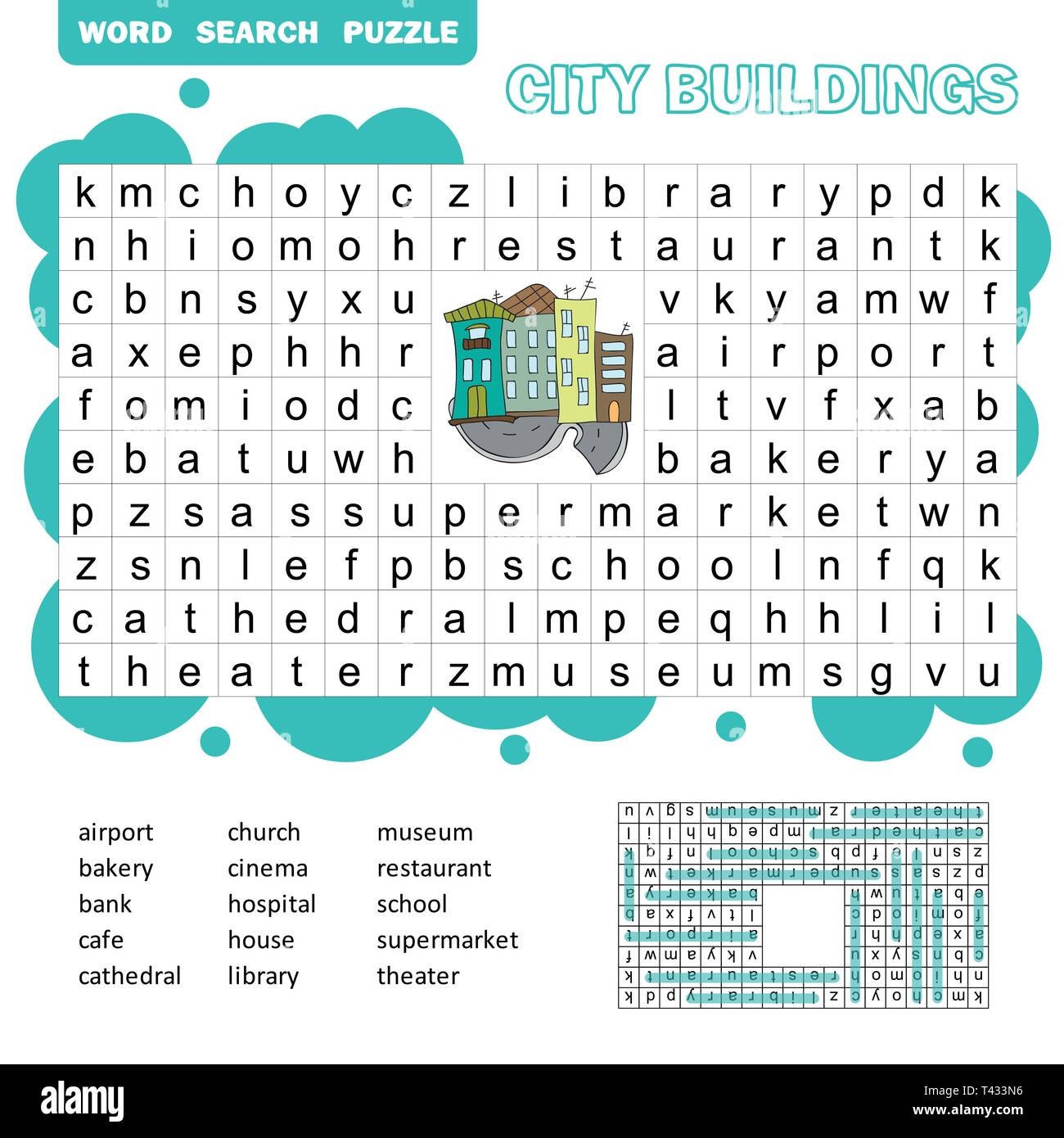 Word Search Puzzle Vector Game About City Buildings Worksheet For Children Colorful Printable Version With Answer Stock Vector Image Art Alamy Word Search Puzzle Vector Game About City Buildings Worksheet For Children Colorful Printable Version With Answer Stock Vector Image Art Alamy