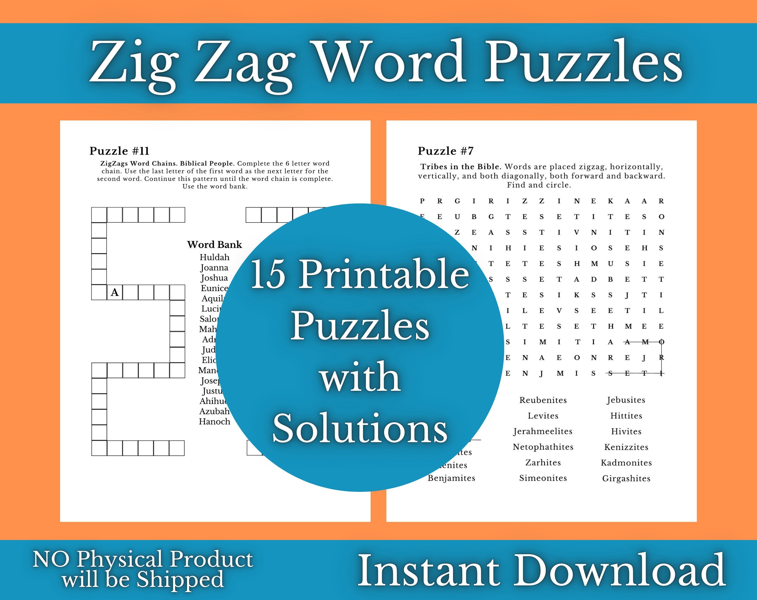 Zig Zag Word Search Puzzle Etsy Zig Zag Word Search Puzzle Etsy