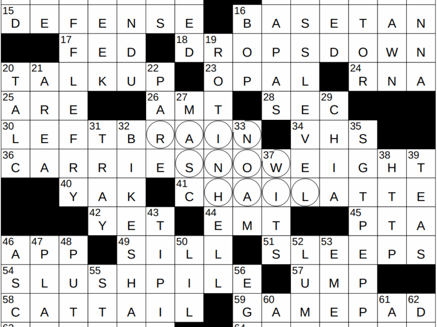 0205 25 NY Times Crossword 5 Feb 25 Wednesday NYXCrossword