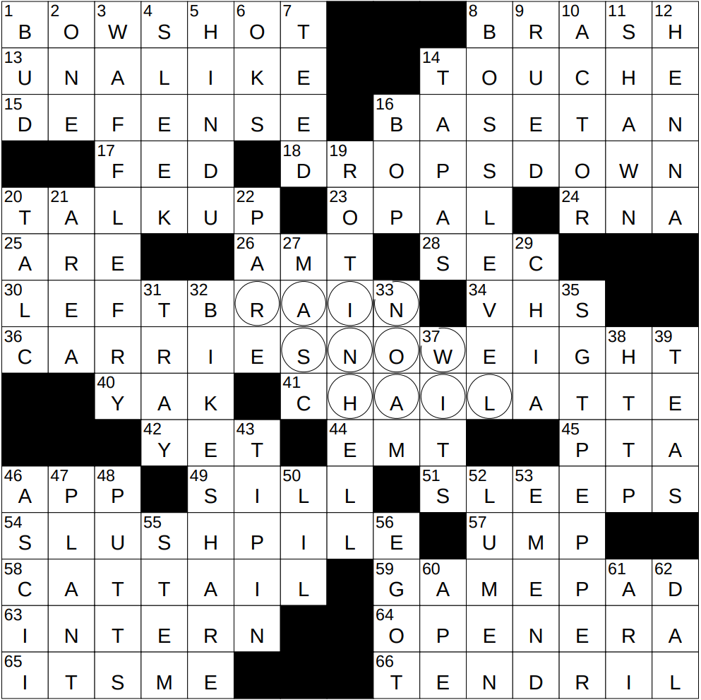 0205 25 NY Times Crossword 5 Feb 25 Wednesday NYXCrossword