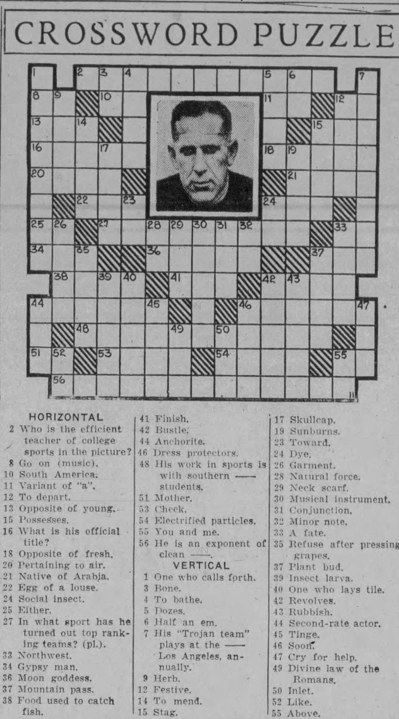 1933 The Year In Crosswords 2 Of 2 T Campbell s Grid