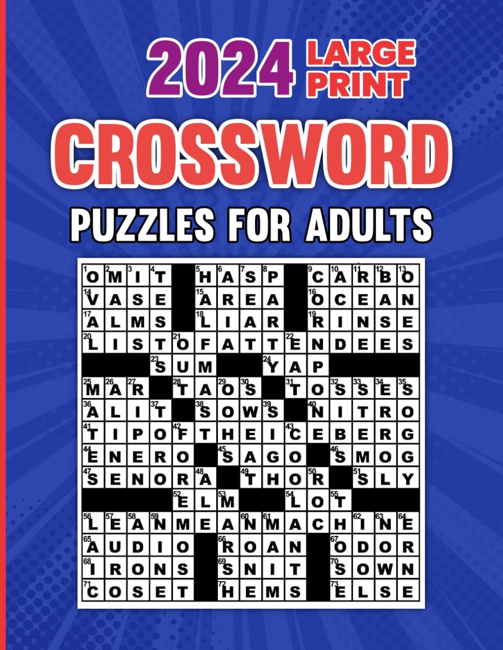 2024 Large Print Crossword Puzzles For Adults With Solution Publishing Hunter 9798863584997 Amazon Books