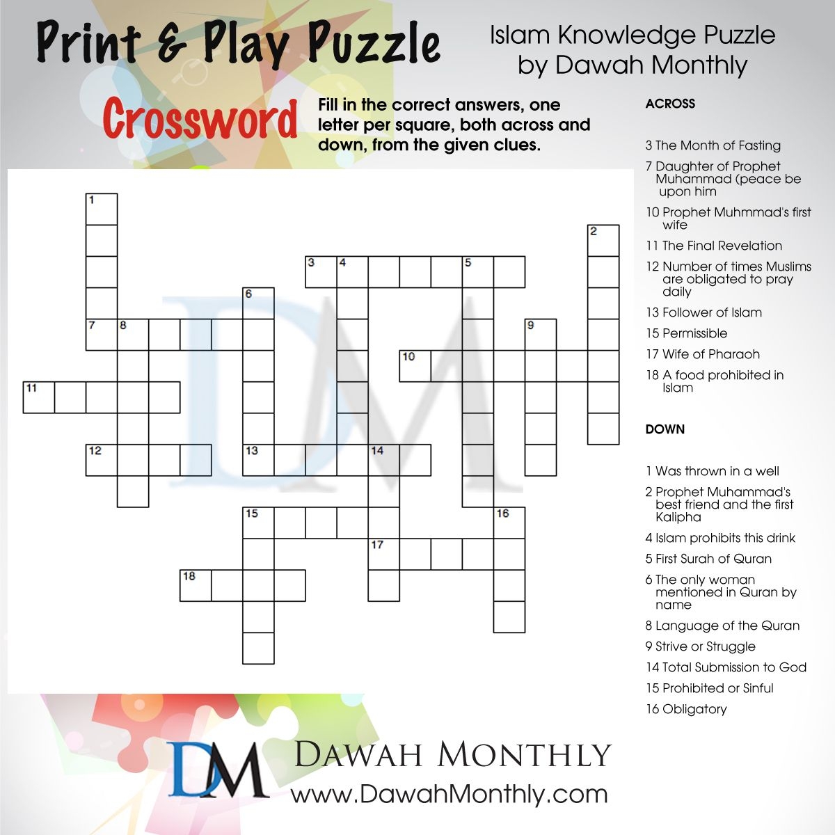 8 Puzzles Ideas Play Puzzle Islamic Studies Islamic Kids Activities