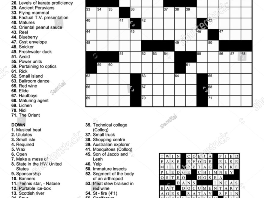 88 Crossword Puzzle Game Newspaper Solve Solution Answer Stock Vectors And Vector Art Shutterstock