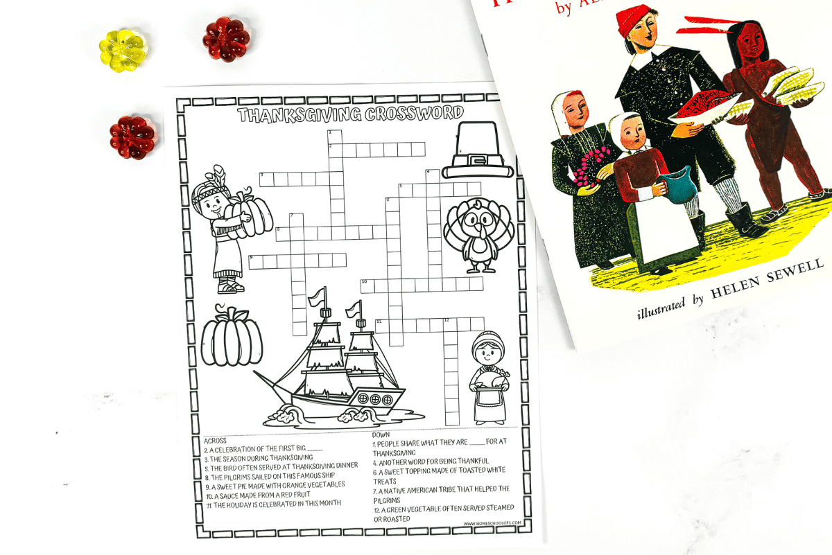 A Thanksgiving Crossword Printable For Festive Family Fun