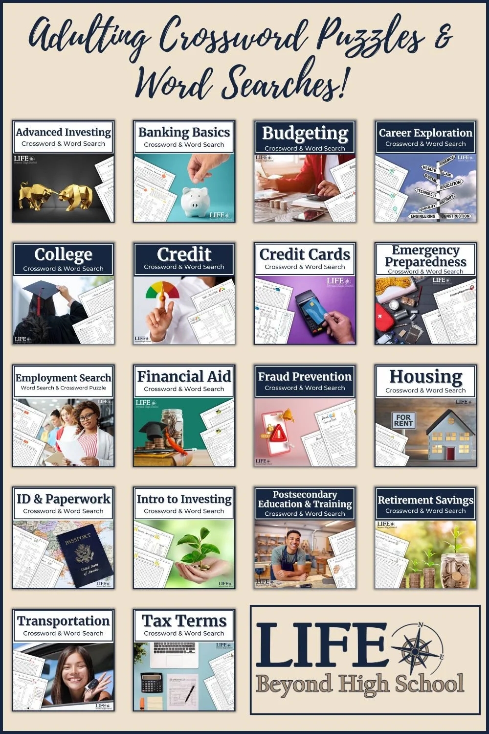 Adulting Games And Word Puzzles Life Beyond High School