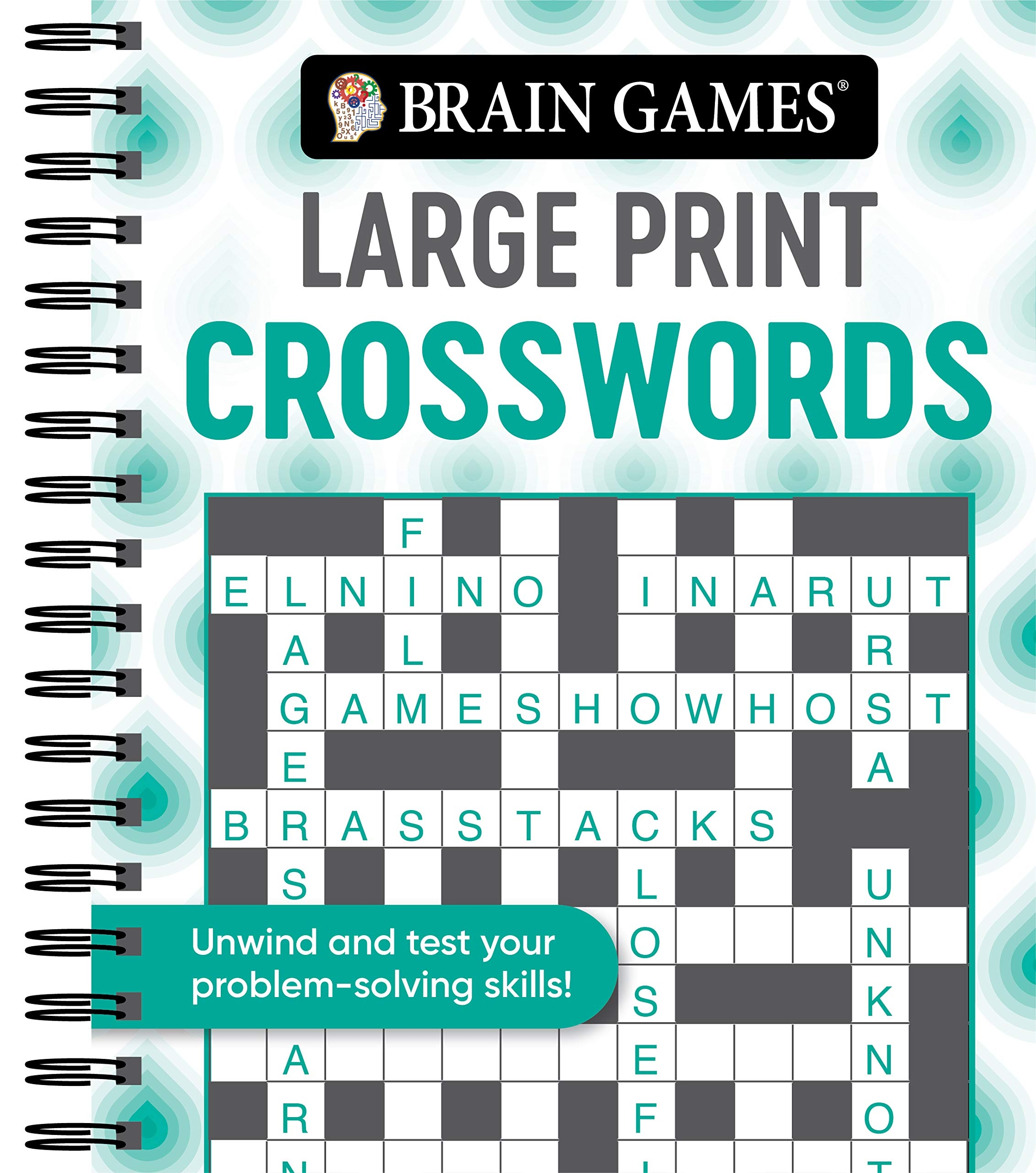 Amazon Brain Games Large Print Crosswords Swirls 9781645584971 Publications International Ltd Brain Games Books