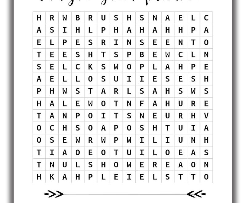 Amazon Funny Bathroom Word Search Puzzle Wall Art Print 11x14 UNFRAMED Black And White Saying Decor Printed On Photographic Paper Forget Your Phone Handmade Products