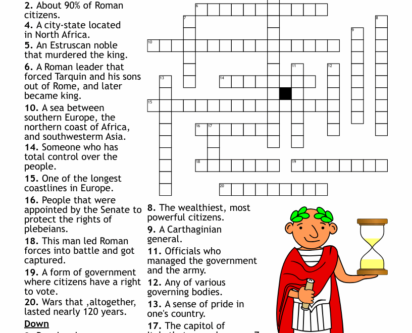 Ancient Rome Crossword Puzzle WordMint
