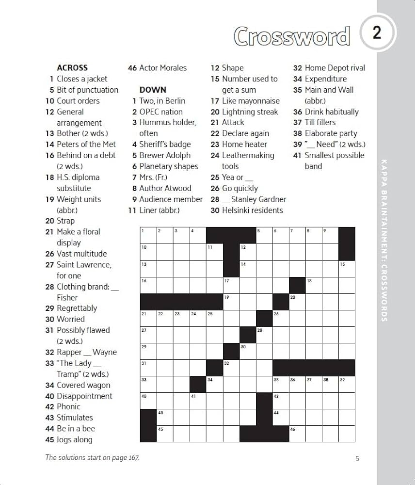 Braintainment Crosswords Spiral Puzzle Book Kappa Books Publishers 9781559910644 Amazon Books