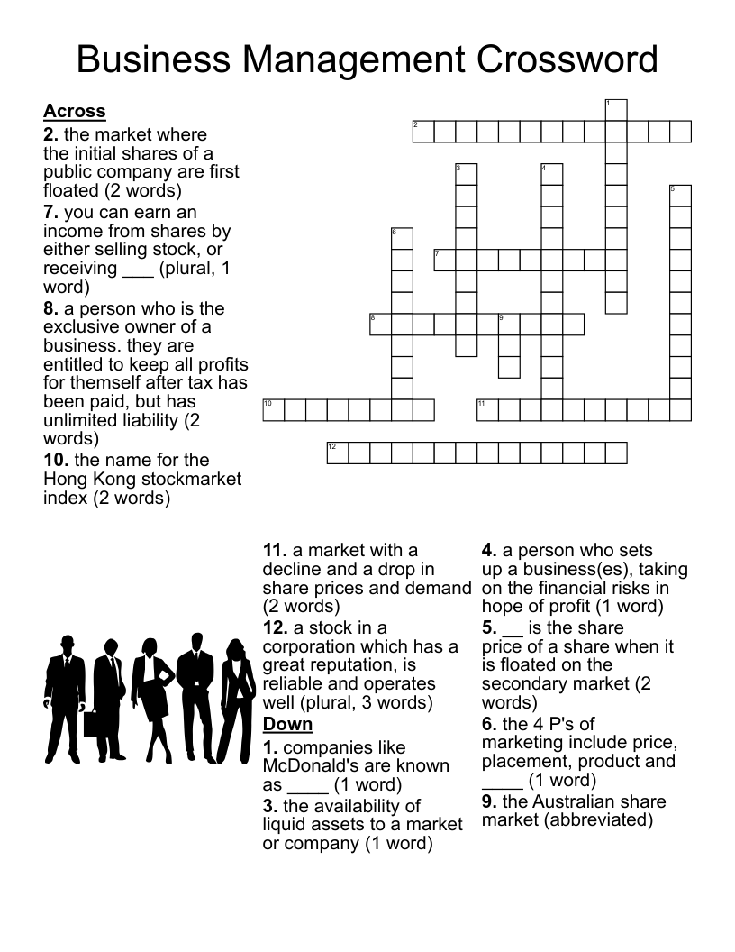 Business Management Crossword WordMint