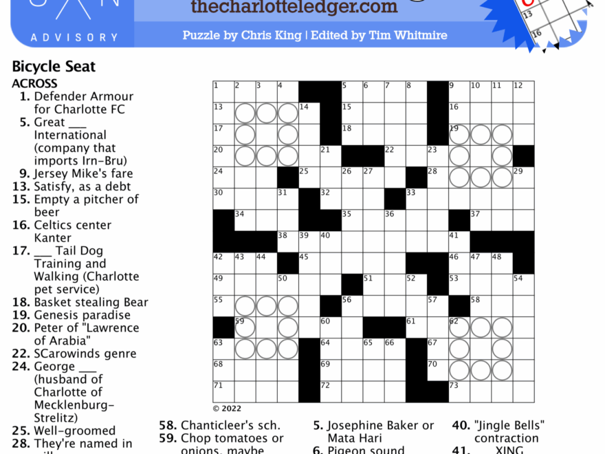 Charlotte Ledger Crosswords The Charlotte Ledger