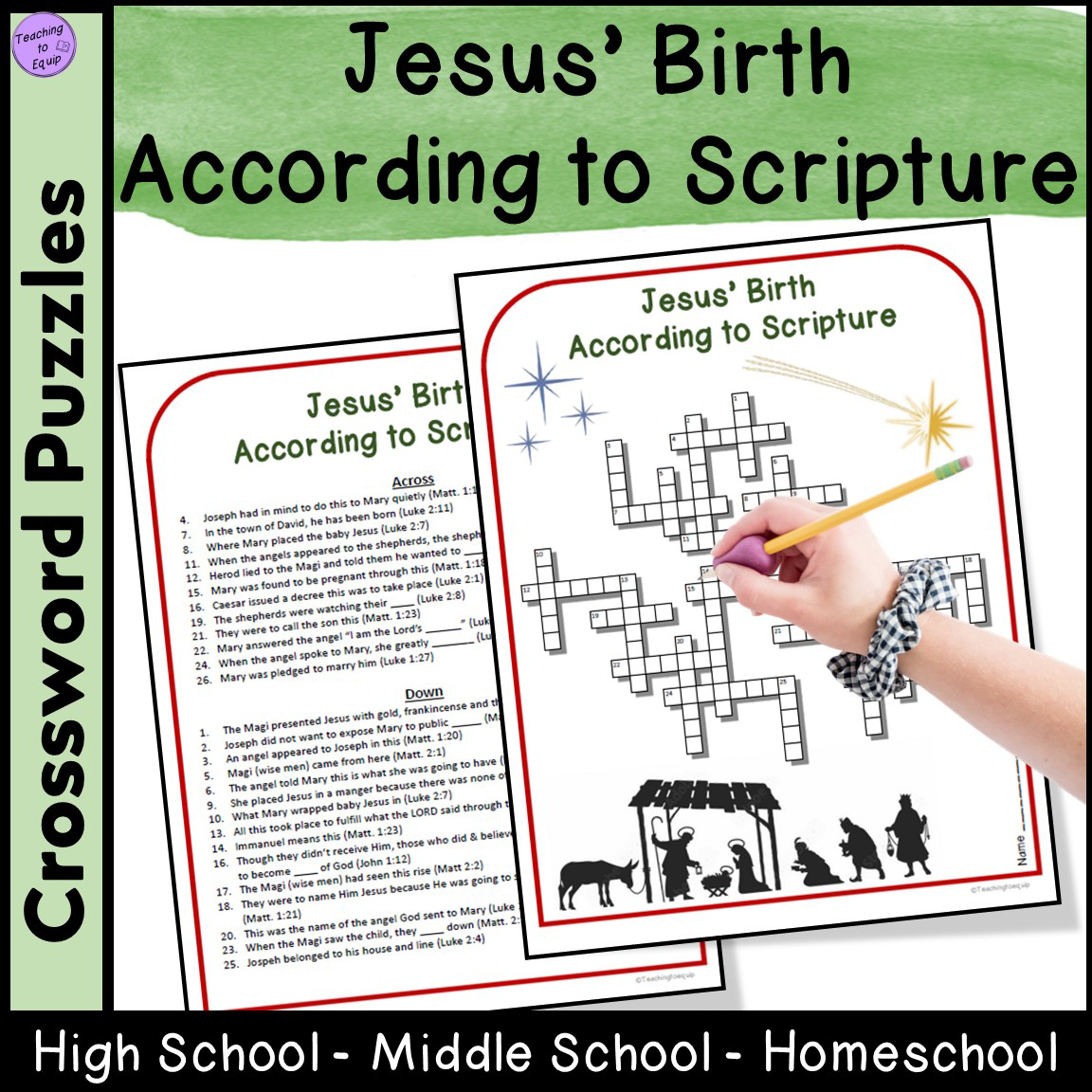 Christmas Jesus Birth According To Scripture Bible Crossword Puzzle Activity Made By Teachers Christmas Jesus Birth According To Scripture Bible Crossword Puzzle Activity Made By Teachers