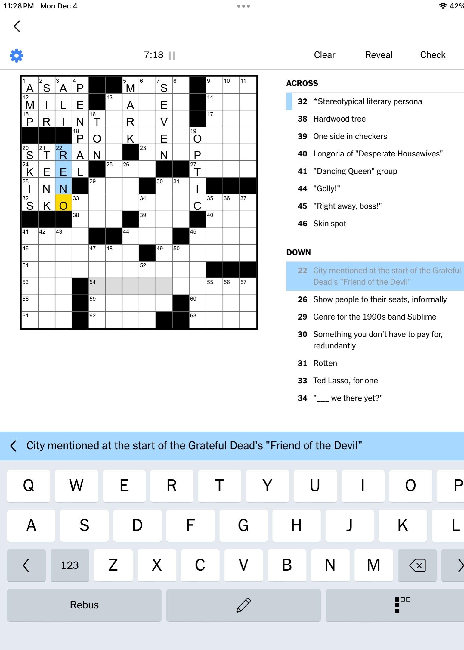 Clue In Today s New York Times Crossword R gratefuldead Clue In Today s New York Times Crossword R gratefuldead