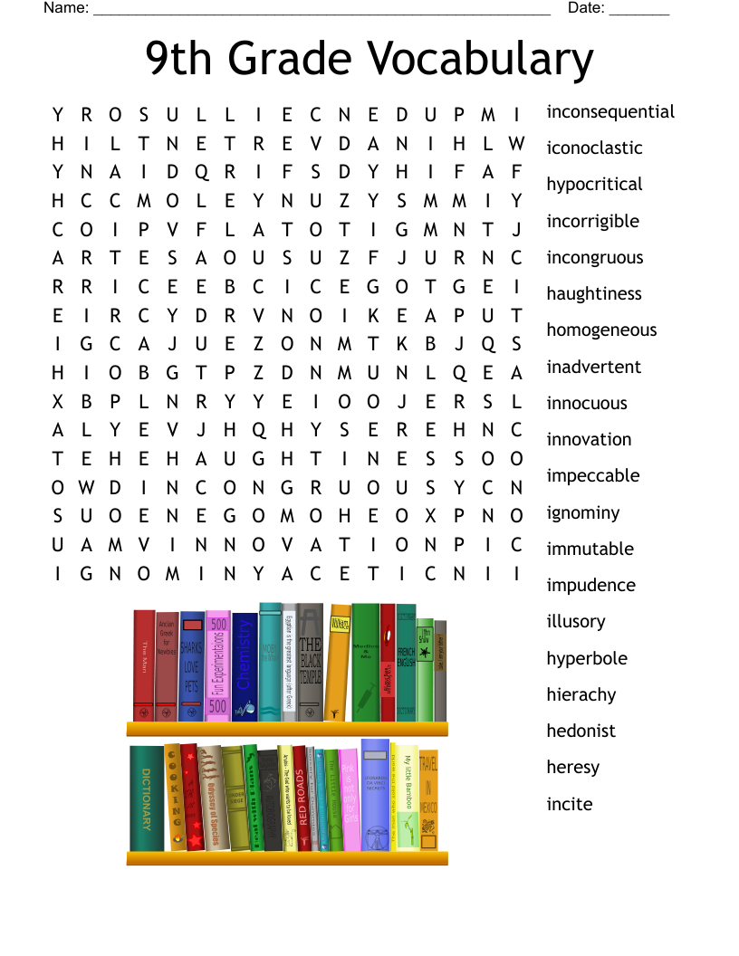 Homophones Printable Crossword For 9th Grade