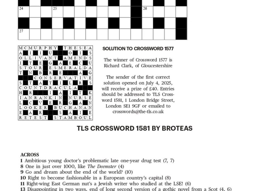 Crossword 1581 TLS