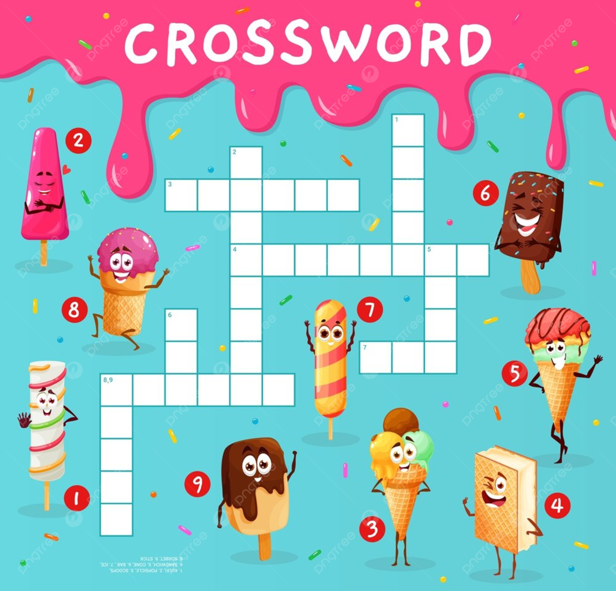 Crossword Quiz Game Grid Vector Eskimo Fun Frozen PNG And Vector With Transparent Background For Free Download
