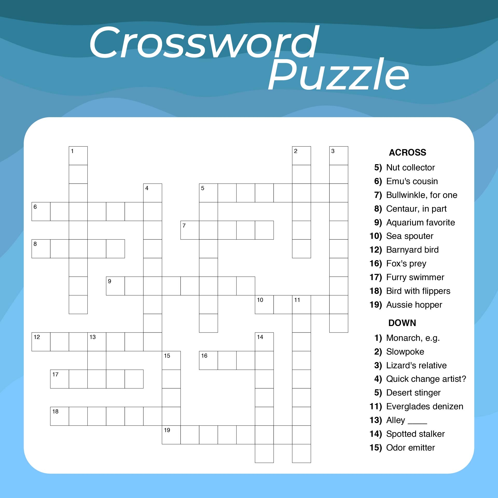 Easy Free Printable Crossword Puzzles For Adults Easy Free Printable Crossword Puzzles For Adults