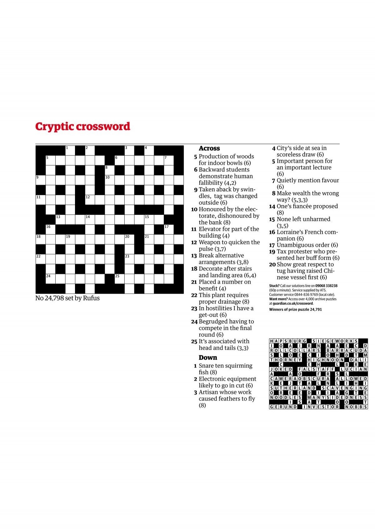 Cryptic Crossword Guardian Cryptic Crossword Guardian