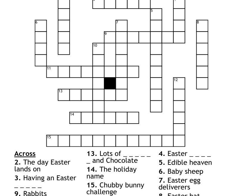 Easter Crossword WordMint