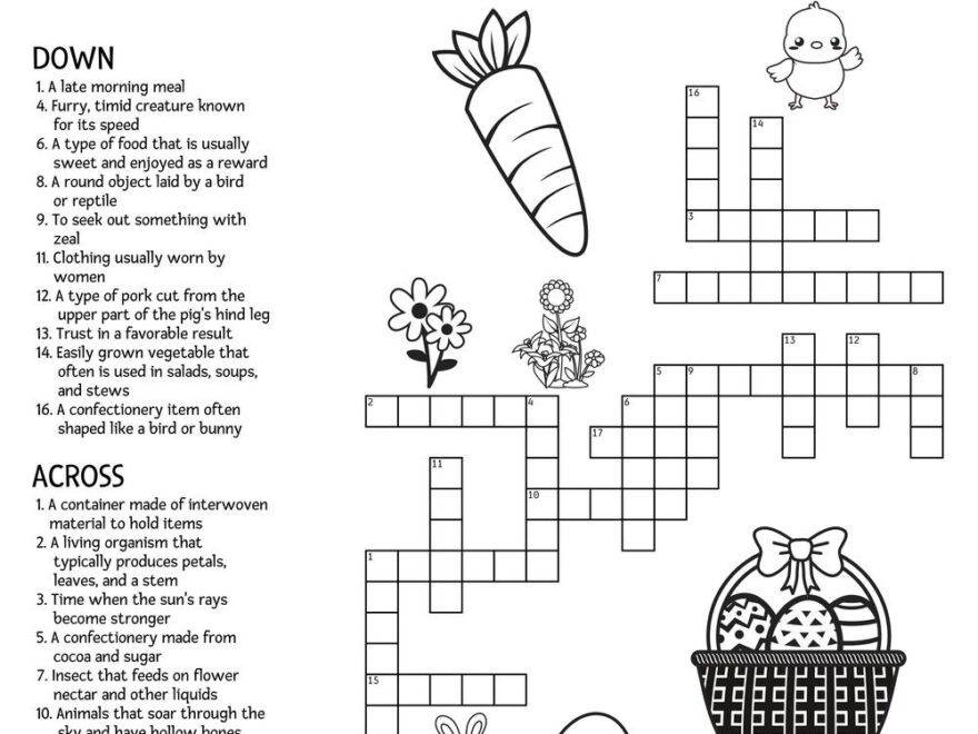 Easter Egg Crossword Beeloo Printable Crafts And Activities For Kids