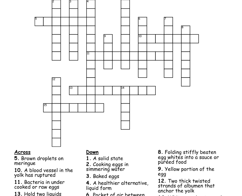 Eggs Crossword WordMint