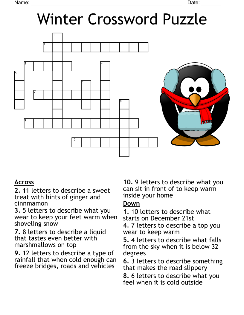 3 4 Letter Crossword Puzzles Printable