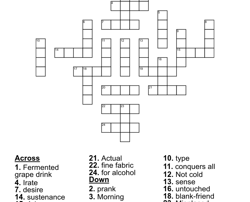 Four Letters Crossword WordMint