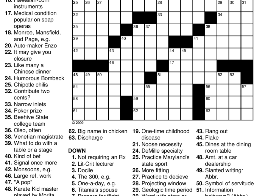 Free Crossword Puzzle 88 Can You Feel It Beekeeper Crosswords