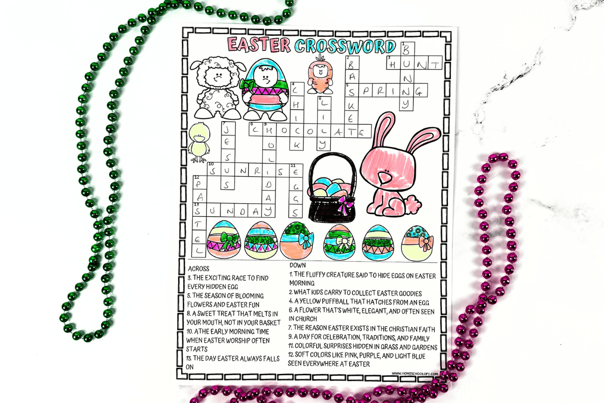 Free Easter Crossword Puzzle Printable For Kids