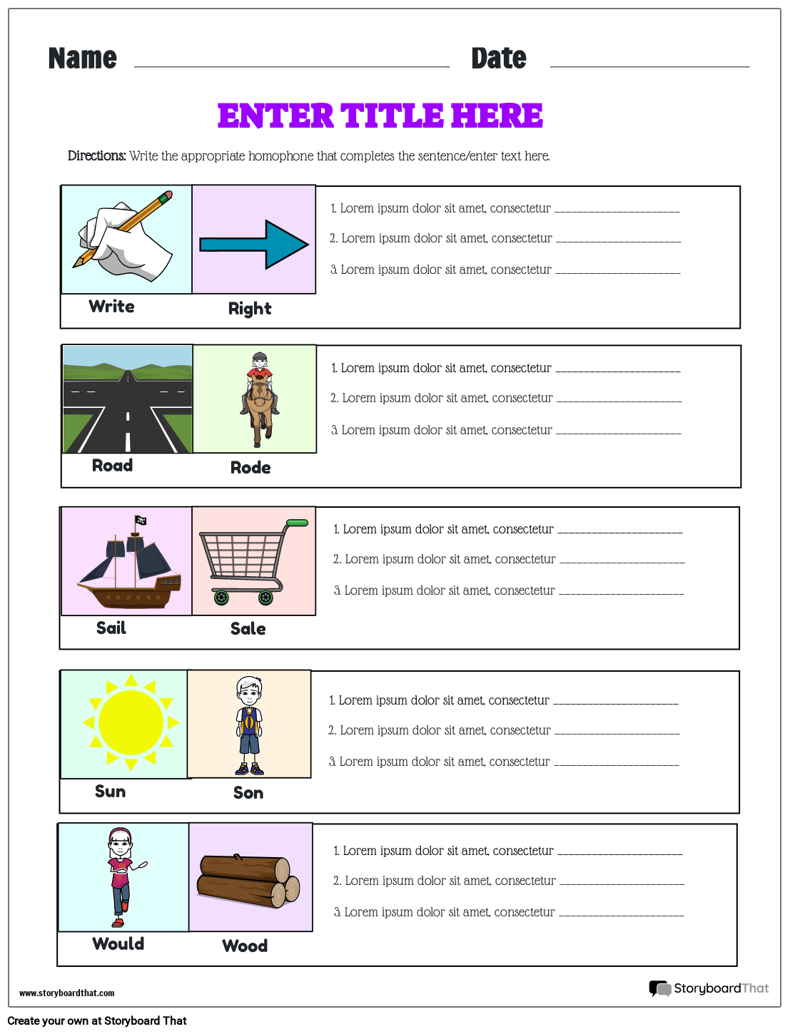 Free Homophones Worksheets For Kids And Classroom Worksheets Library