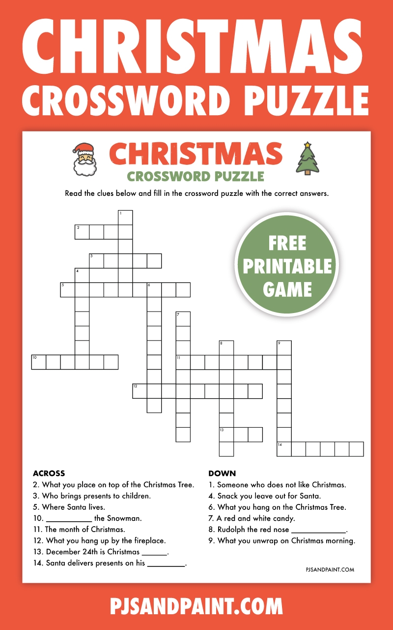 Free Printable Christmas Crossword Puzzle Pjs And Paint Worksheets Library Free Printable Christmas Crossword Puzzle Pjs And Paint Worksheets Library