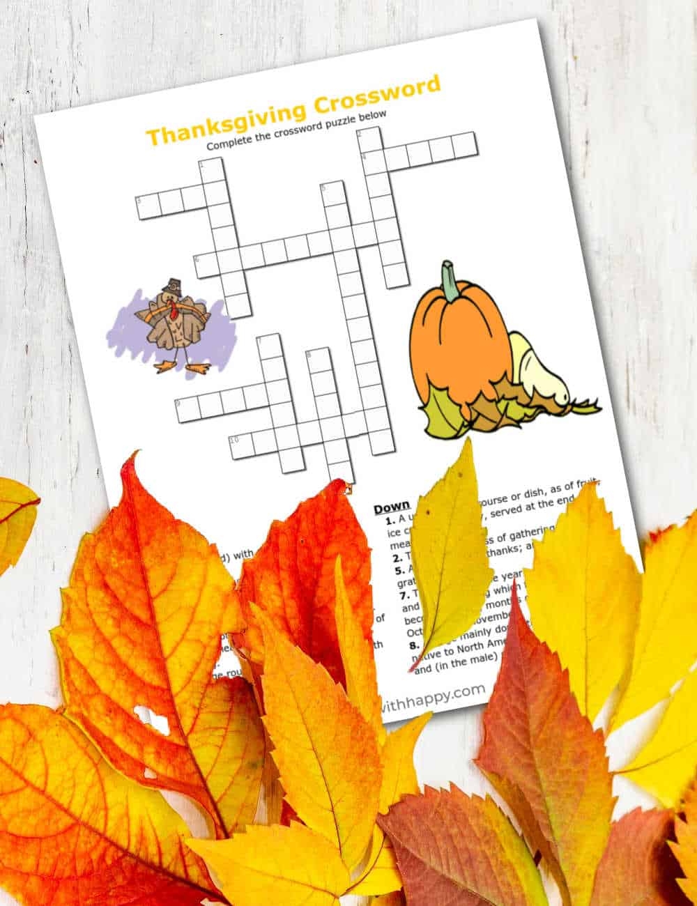 FREE Thanksgiving Activity Sheets For Kids Made With HAPPY