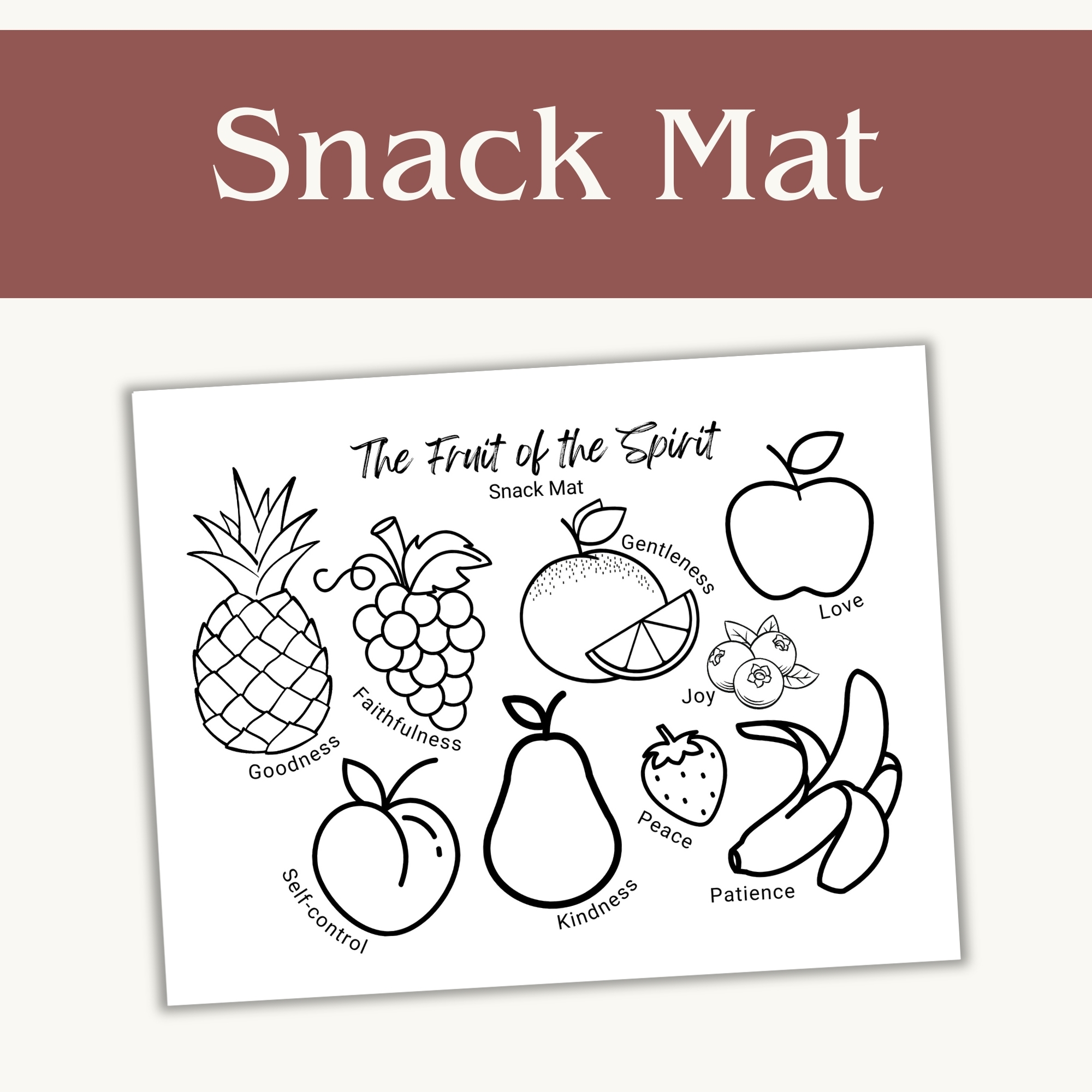 Fruit Of The Spirit Bible Activities Instant Download Classful