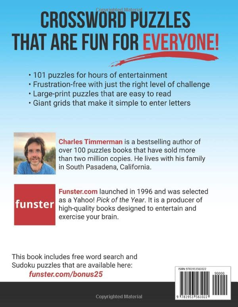 Funster 100 Large Print Easy Crossword Puzzles Crossword Puzzle Book For Adults By Charles Timmerman 2020 Trade Paperback For Sale Online EBay Funster 100 Large Print Easy Crossword Puzzles Crossword Puzzle Book For Adults By Charles Timmerman 2020 Trade Paperback For Sale Online EBay