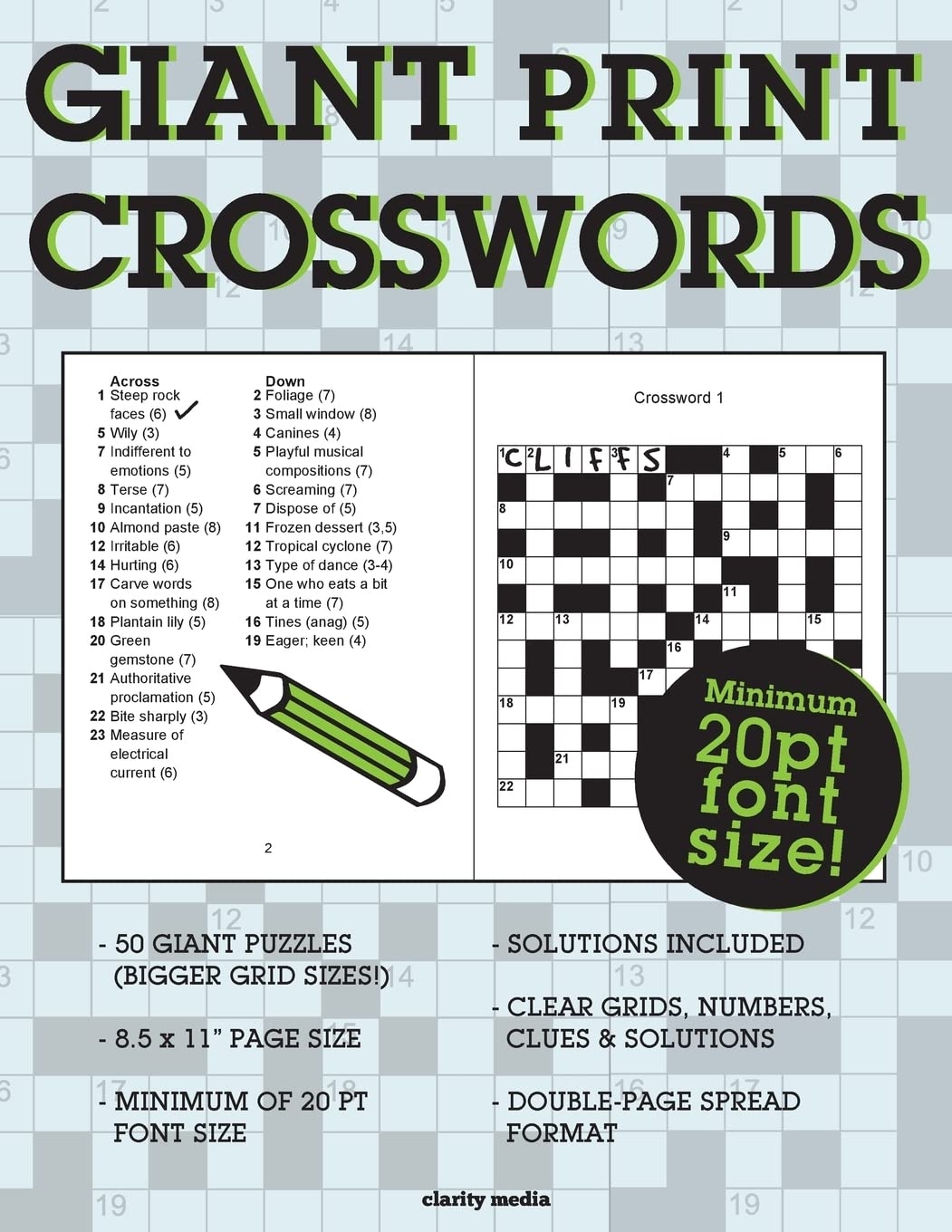 Giant Print Crosswords Media Clarity 9781522820796 Amazon Books Giant Print Crosswords Media Clarity 9781522820796 Amazon Books