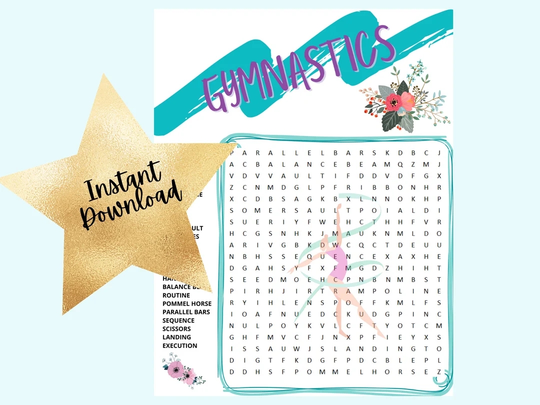 Gymnastics Crossword Puzzle Printables