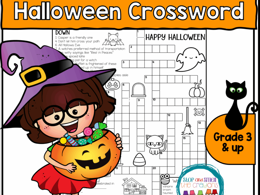 Halloween Crossword Stop And Smell The Crayons