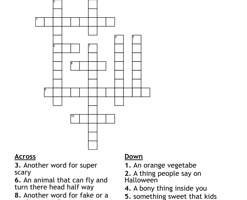 Halloween Crossword WordMint