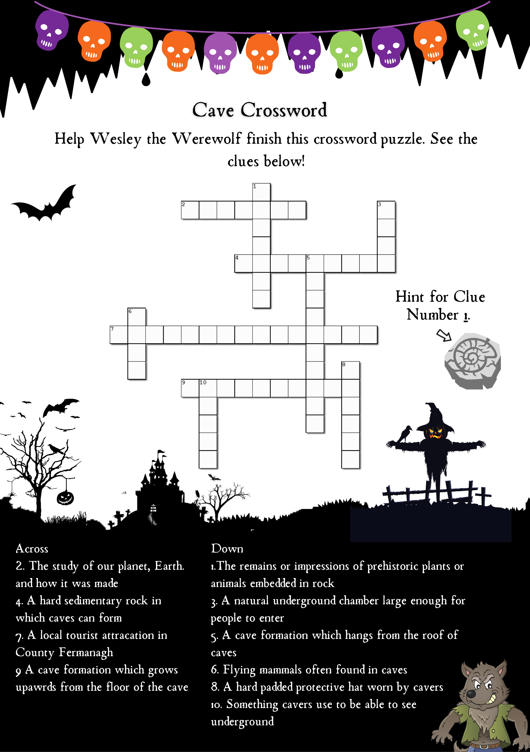 Halloween Crossword Puzzles For Adults Printable