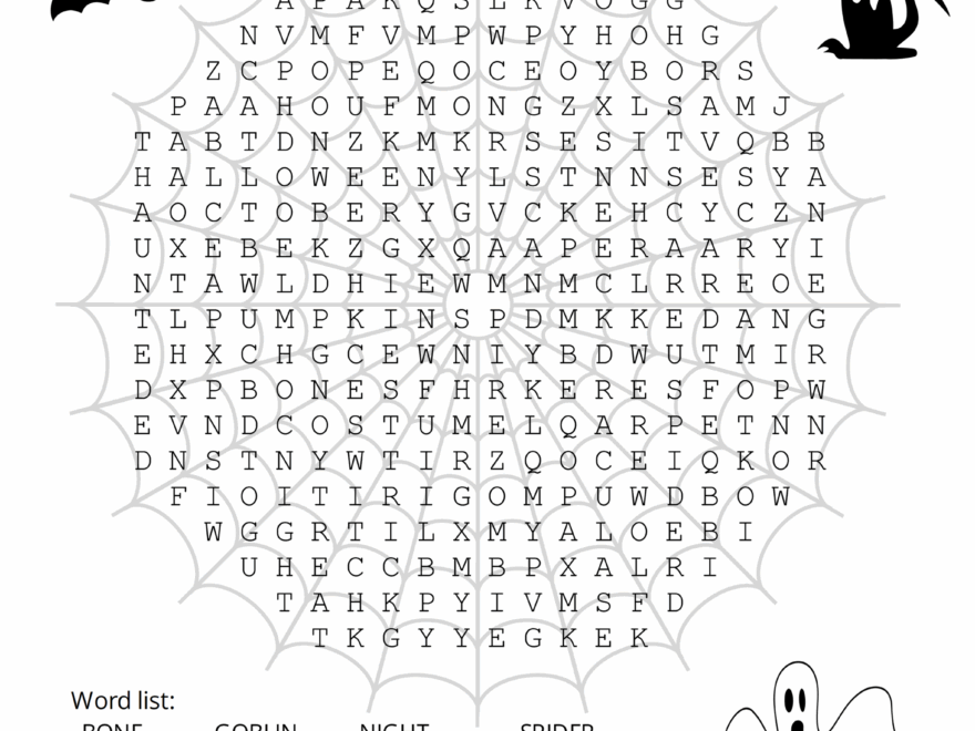 Halloween Word Search Free Printable Puzzles Free Printables Monograms Design Tools Patterns DIY Projects