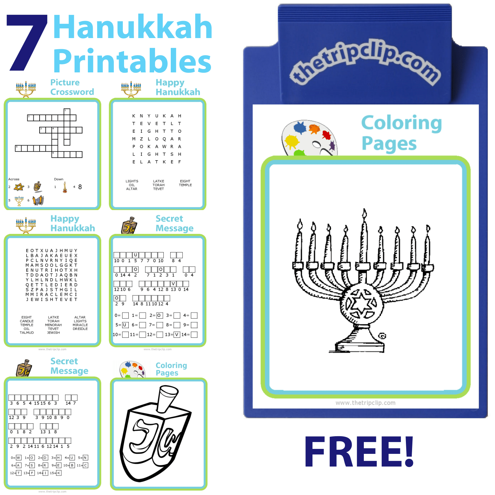 Hanukkah Crossword Puzzle Free Printable