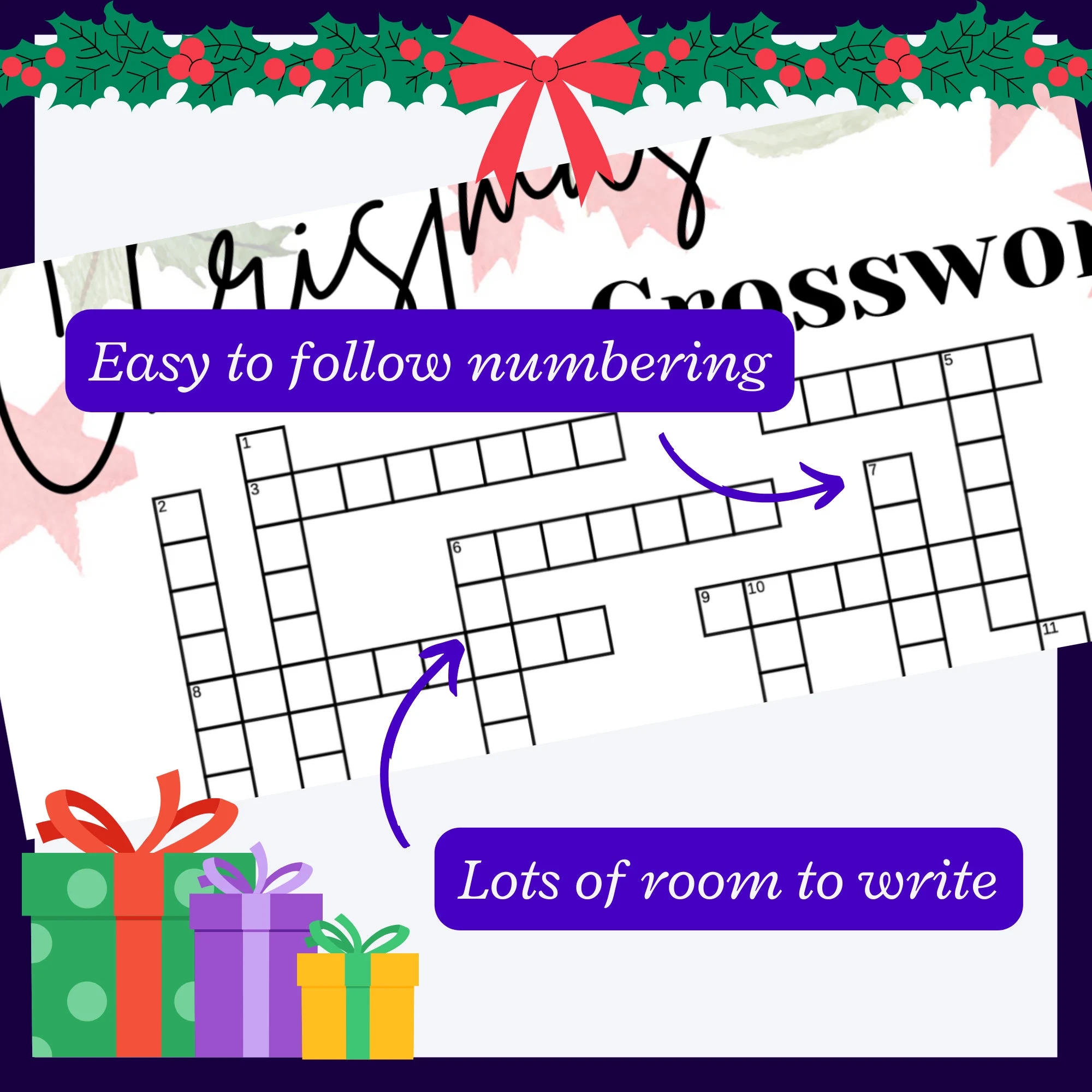 Free Printable Easy Christmas Crossword Puzzles