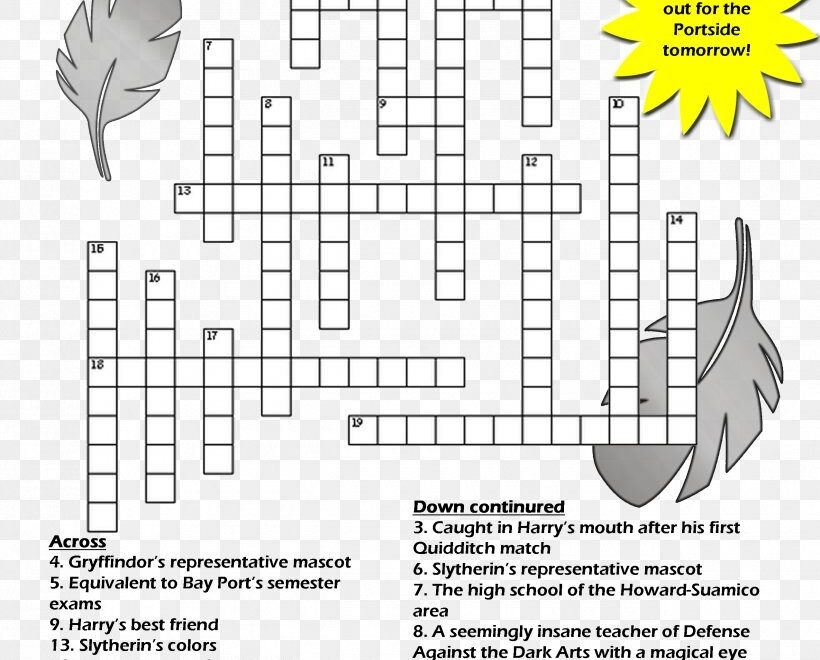 Harry Potter Hogwarts Mystery Crossword Puzzle Word Search Word Game PNG
