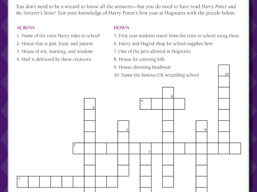 Harry Potter Try Scholastic s Kings Crossword Wizarding World
