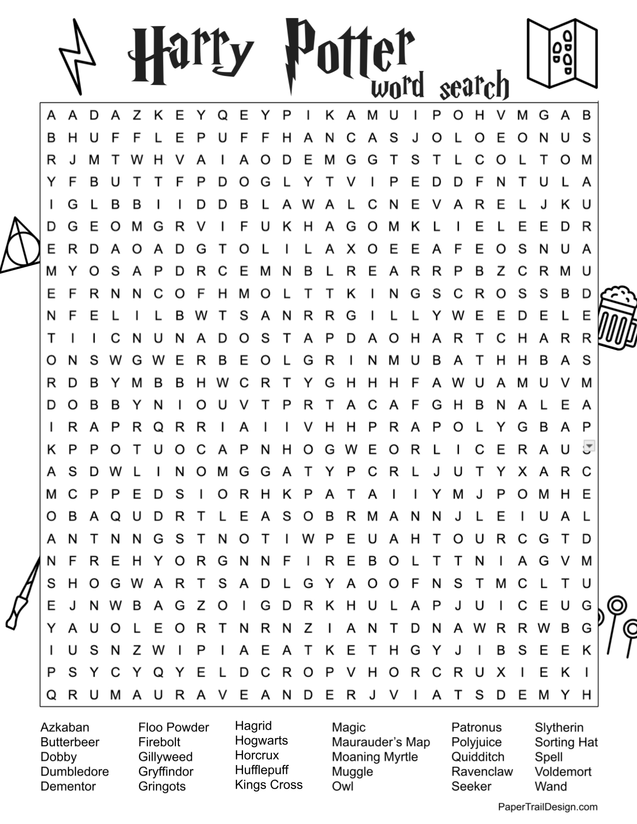 Harry Potter Word Search