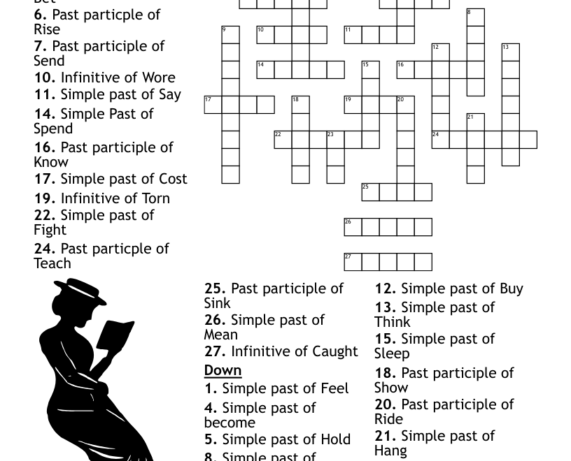 Irregular Verbs Crossword WordMint